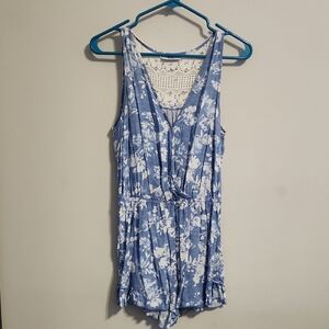 Joe B White & Blue Lace Romper